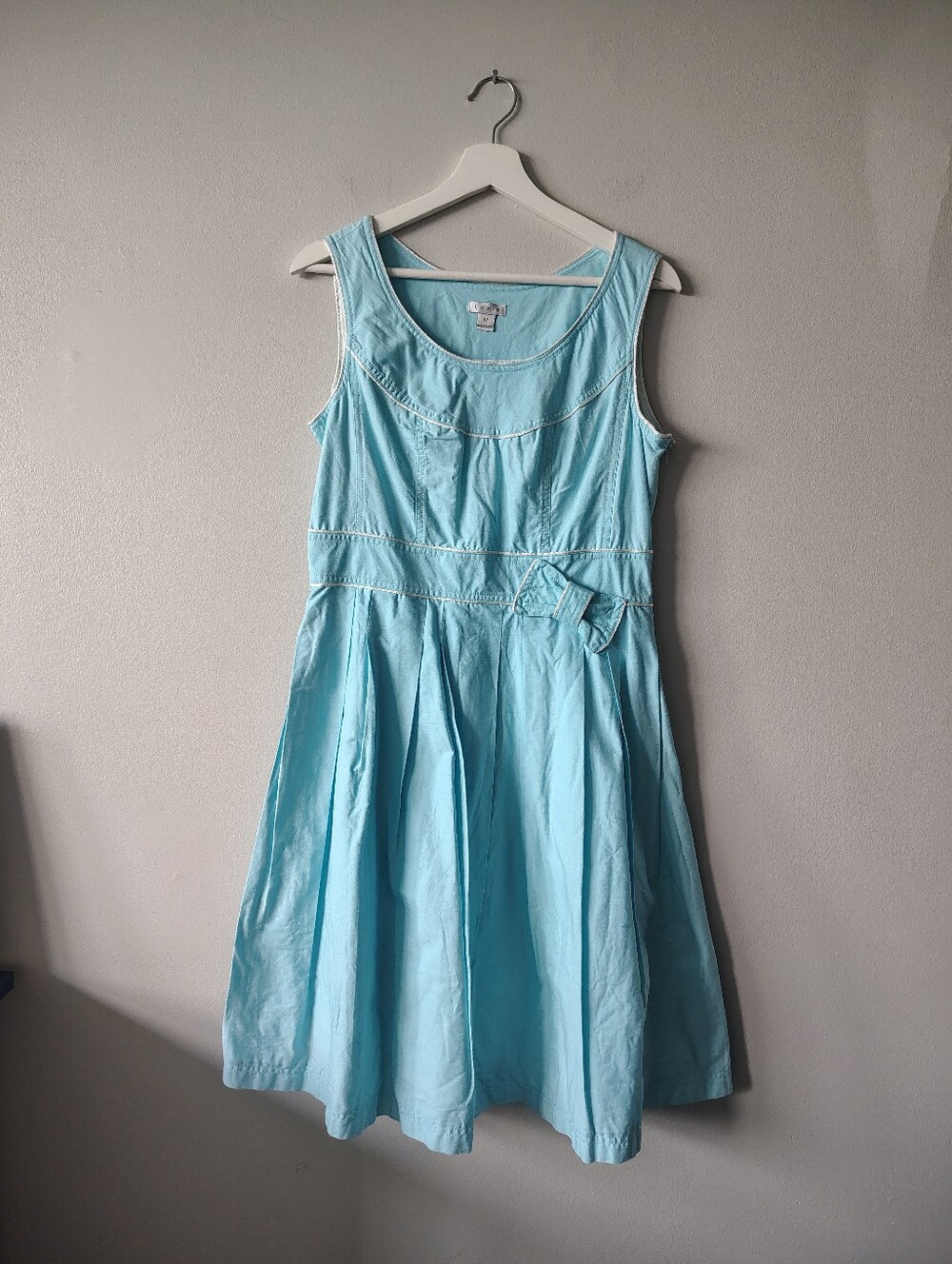 ☀️ SUMMER SALE!! Lapis Blue 100% Cotton Fit and Flare 50s style Dress